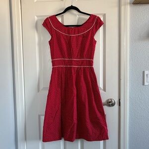Emily and Fin Red Polka Dot Mini Dress